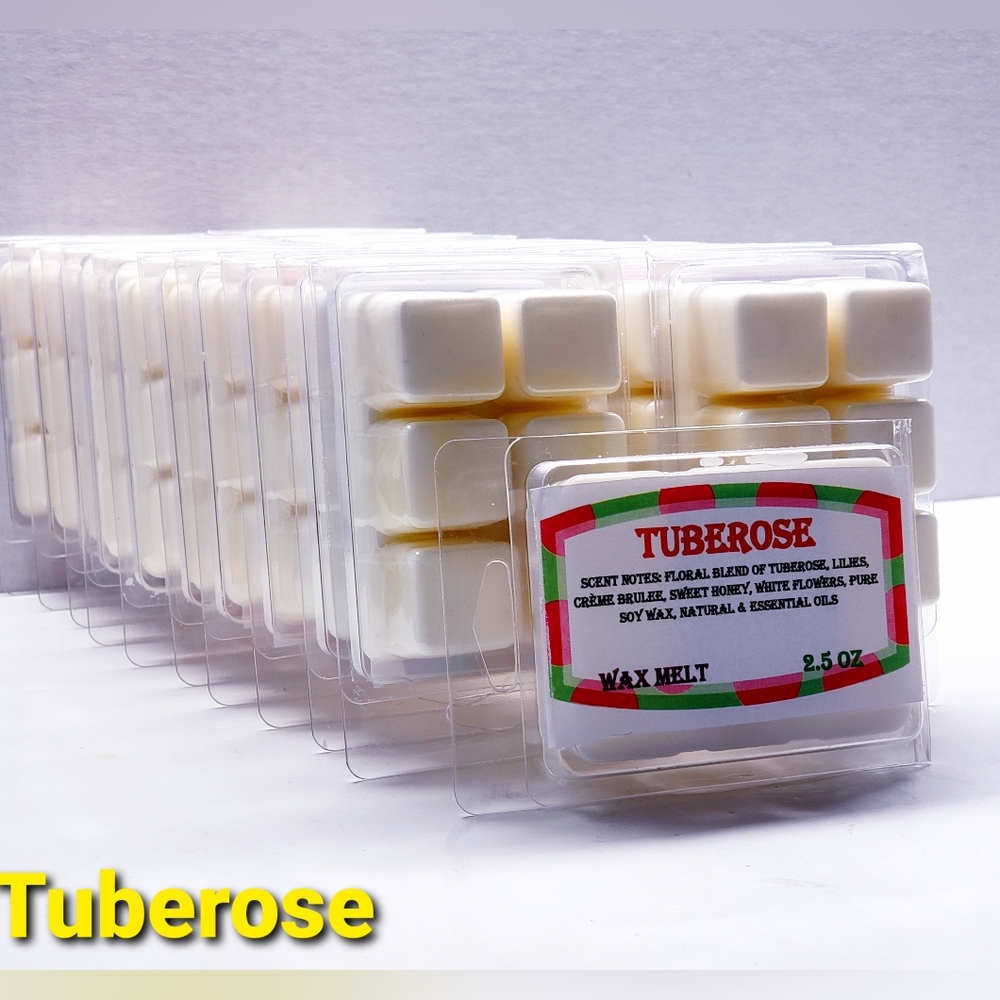 TUBEROSE Pure Soy Wax Melt, Highly Scented, 2.5 oz- $8 per pack